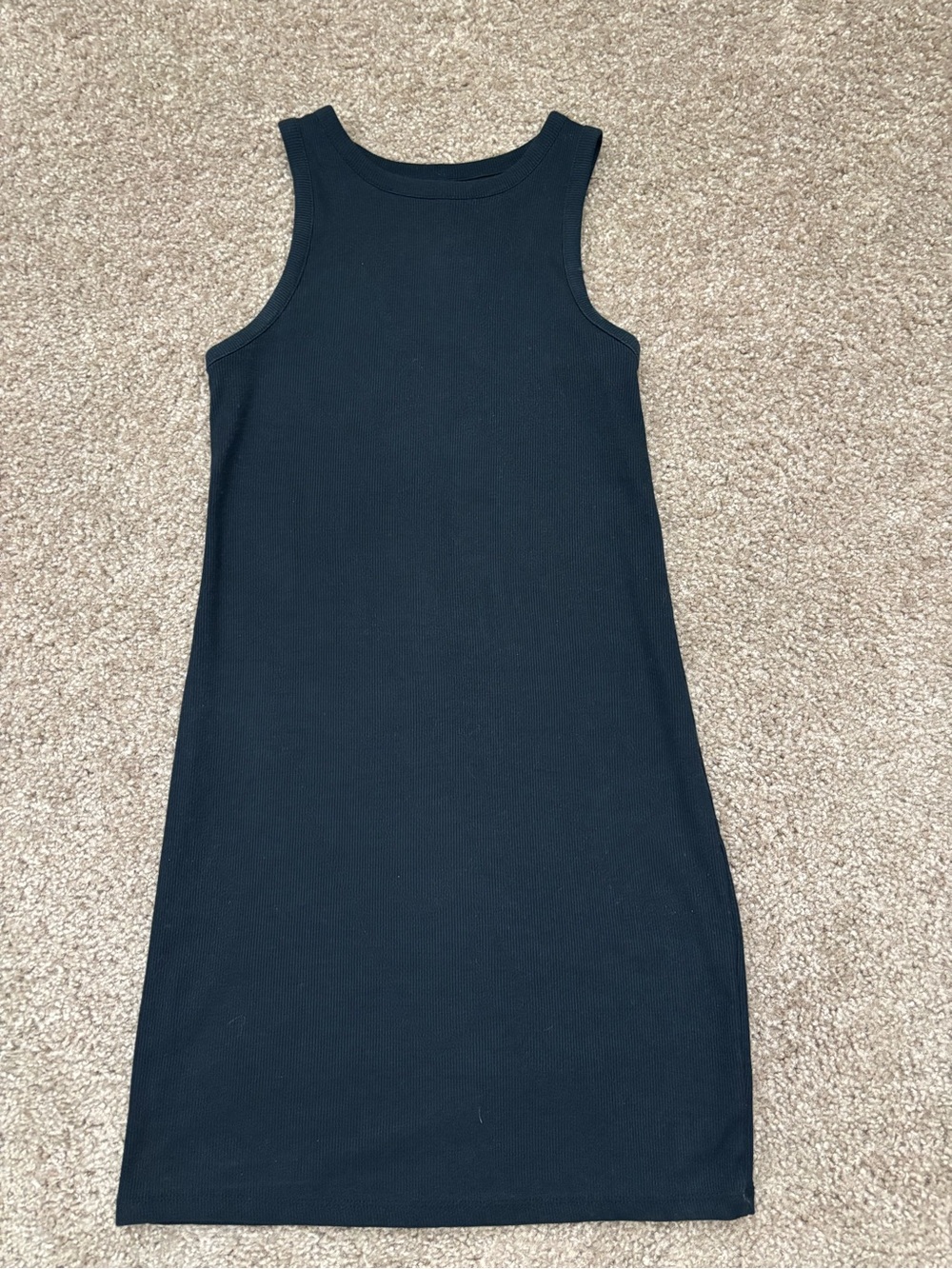 a new day Black Sleeveless Ribbed Tank Dress